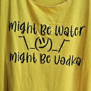 NWT Yellow Graphic Tank Top